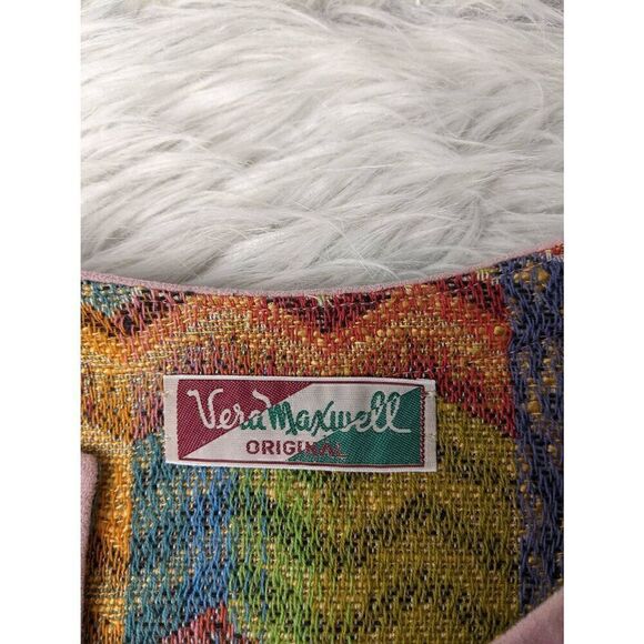 Vera Maxwell Tapestry Y2K Pastel Jacket Southwestern Cowgirl Pink Sz M Medium Ma - Picture 3 of 6
